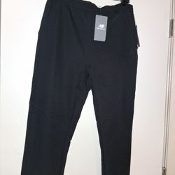 Men's New Balance Joggers Sweatpants Size Large All Black Brand New 