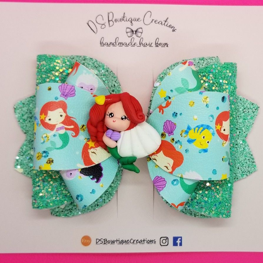 Little Mermaid Ariel Inspired Hair Bow