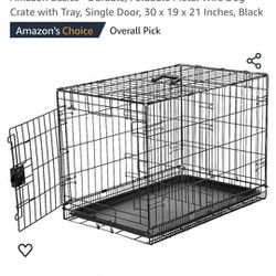 Black Metal Dog Crate