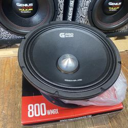New 12" Genius Audio 800w Max Power Midbass Midrange Loud Speaker  $175 Each  