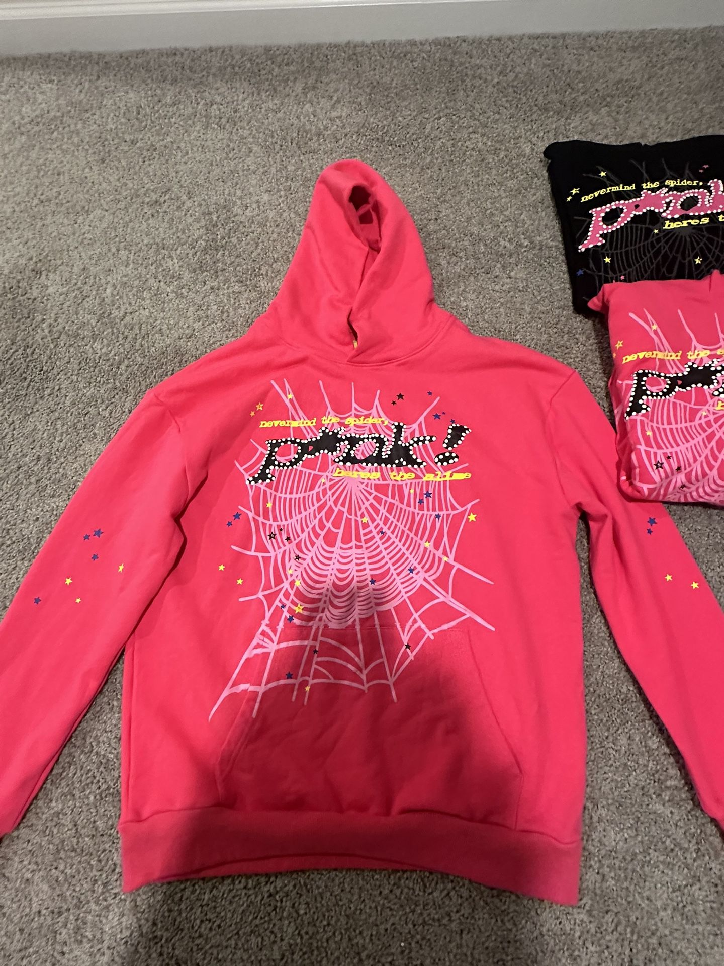 Pink P*nk Sp5der hoodie