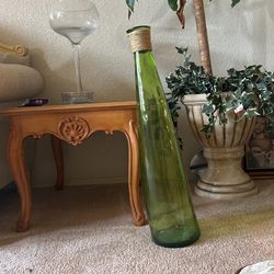 Green Glass Vase 