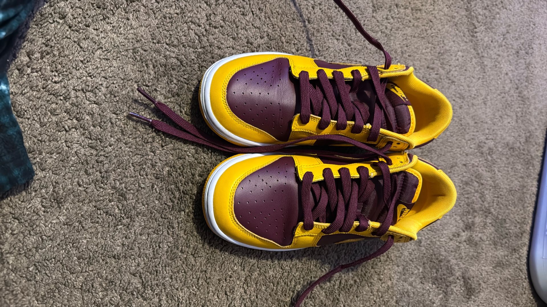 Nike Dunk Low Arizona State Burgundy Yellow