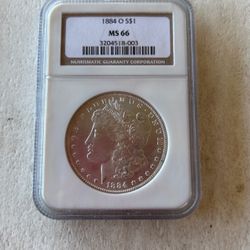 1884 O Morgan Silver Dollar MS 66 NGC