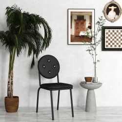 Modern Minimalist Design Kitchen Dining Chairs, Sturdy and Durable Metal Frame