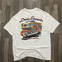 Vintage Made in USA Dunn-Edward’s Paints Motorcycle Flame Tshirt
