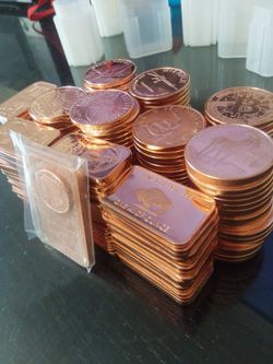 BEST PRICE ONLINE! Coins and Bars of 1 oz copper tubes of 20 and 5 oz Bar(Brand New)
