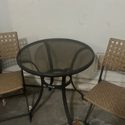 2 Chairs And Table 