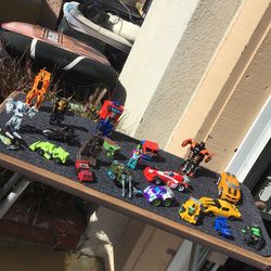 Collectible various transformers action figures