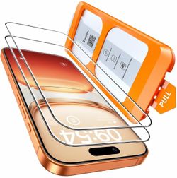 TOCOL for iPhone 17 Pro Screen Protector/iPhone 16 Pro Sceen Protector 6.3 Inch 9H Hardness Military Grade Shatterproof HD Tempered Glass for Full Cov