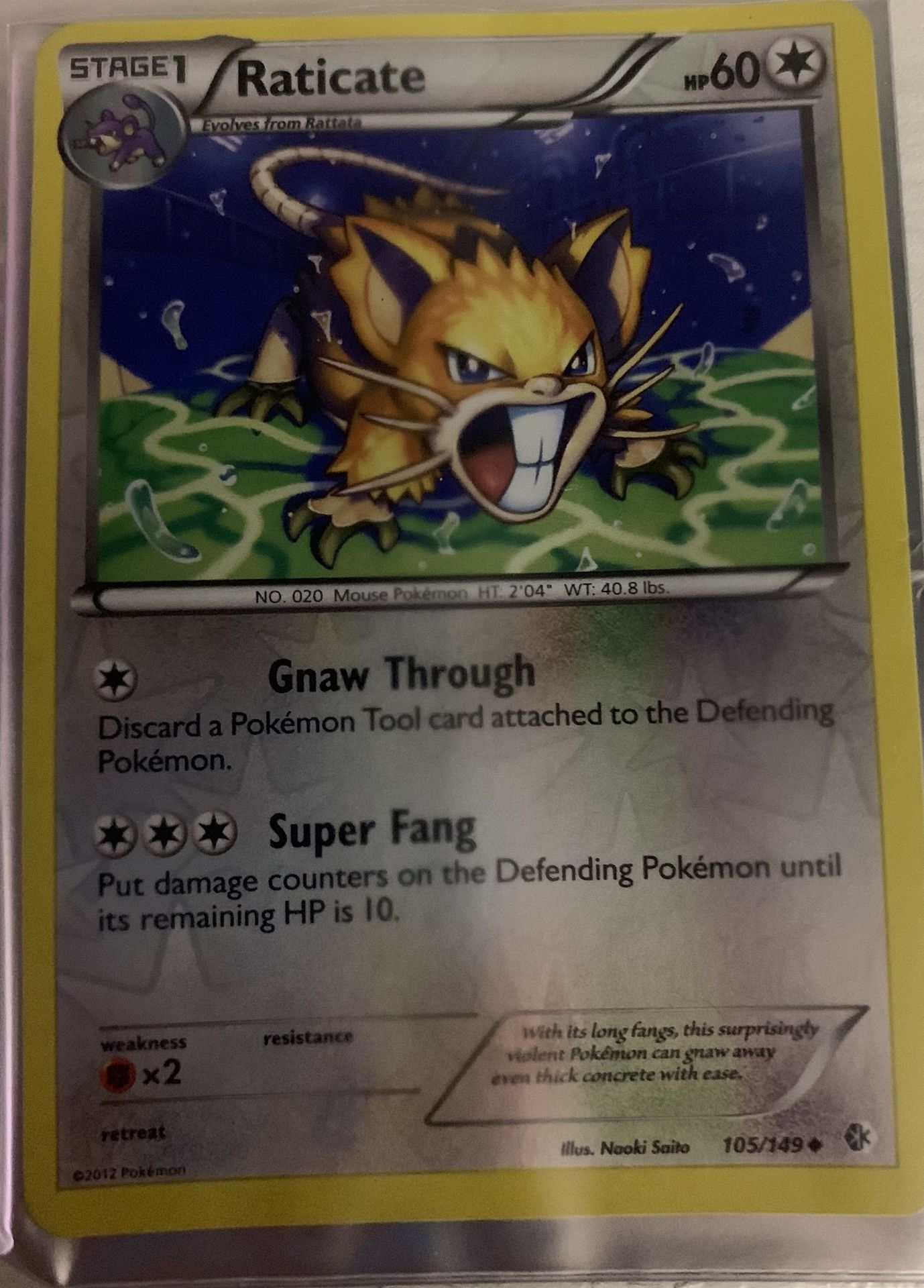 Raticate Pokemon Trading Card