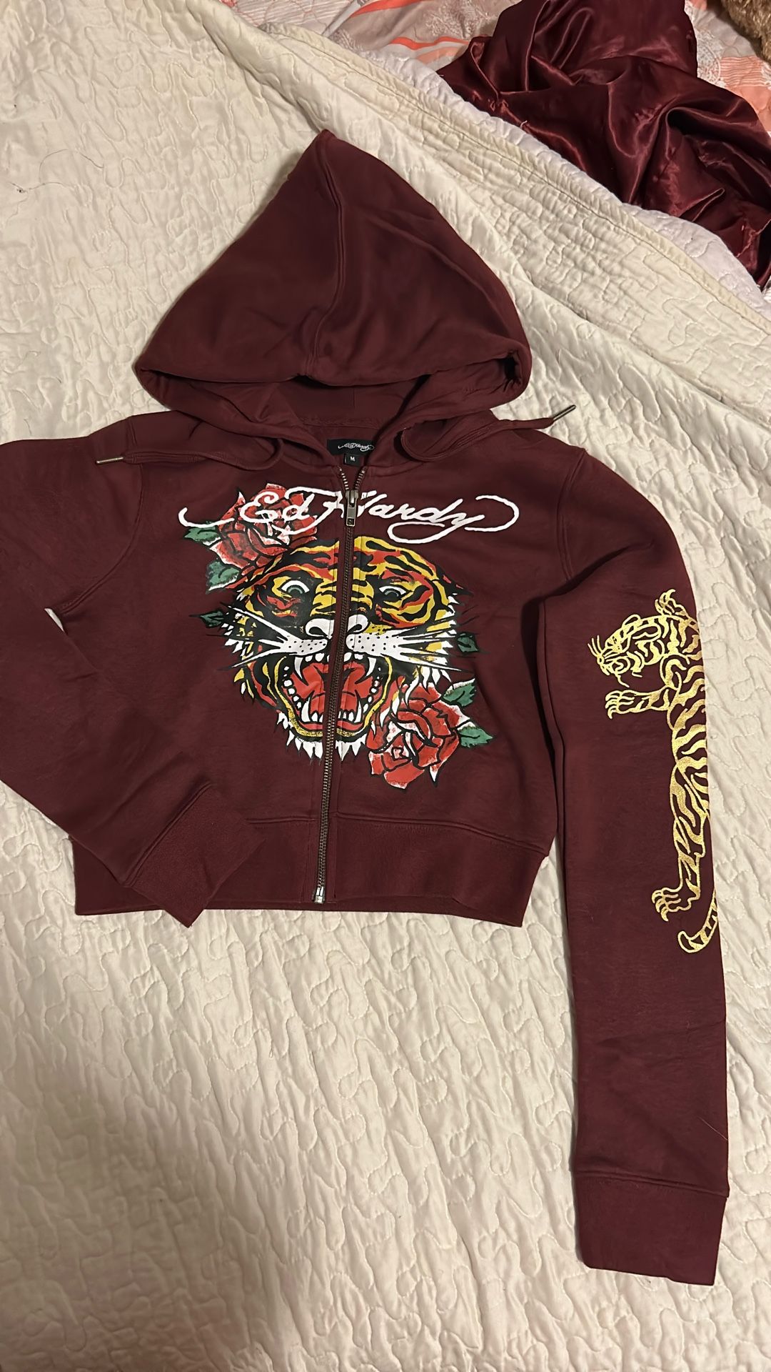 ed hardy cropped hoodie