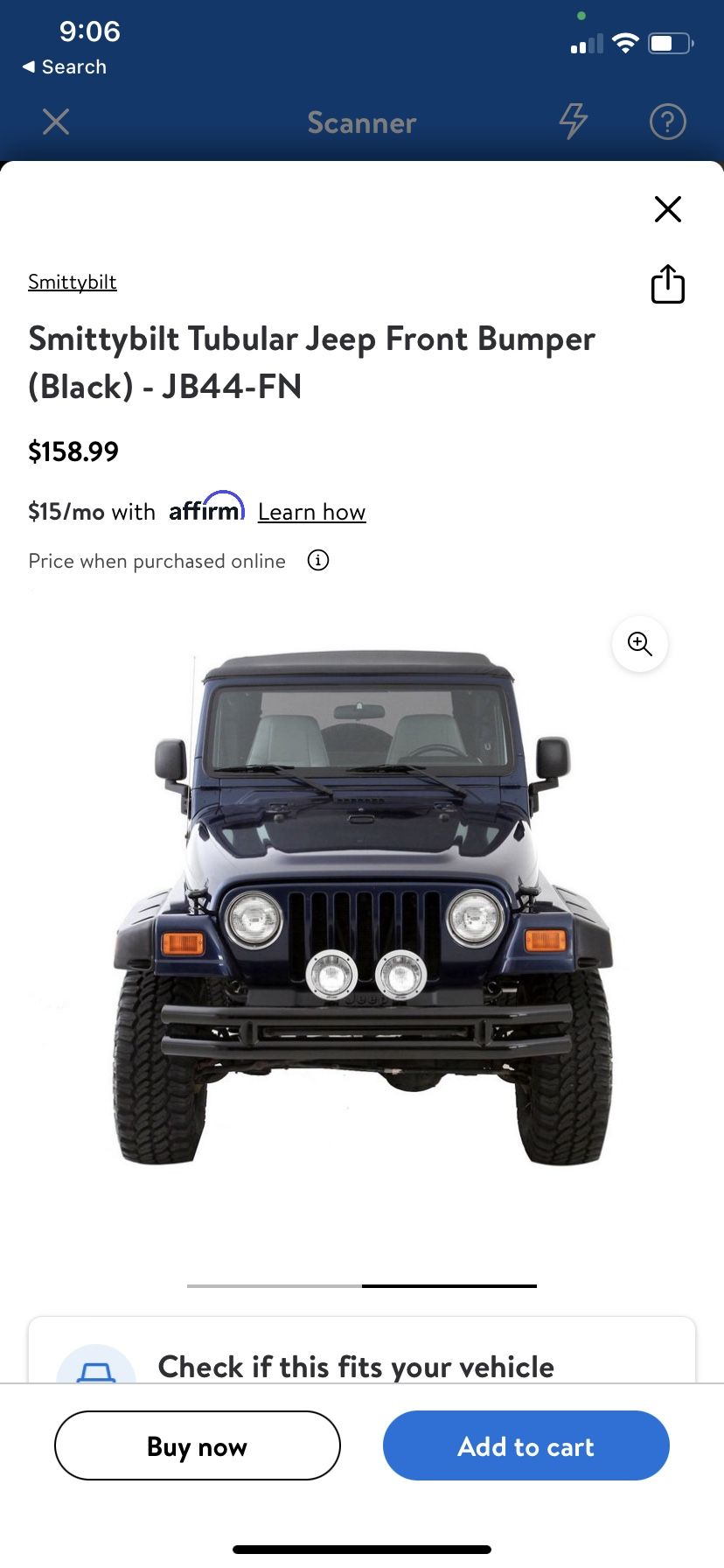 Jeep Wrangler Front Bumper