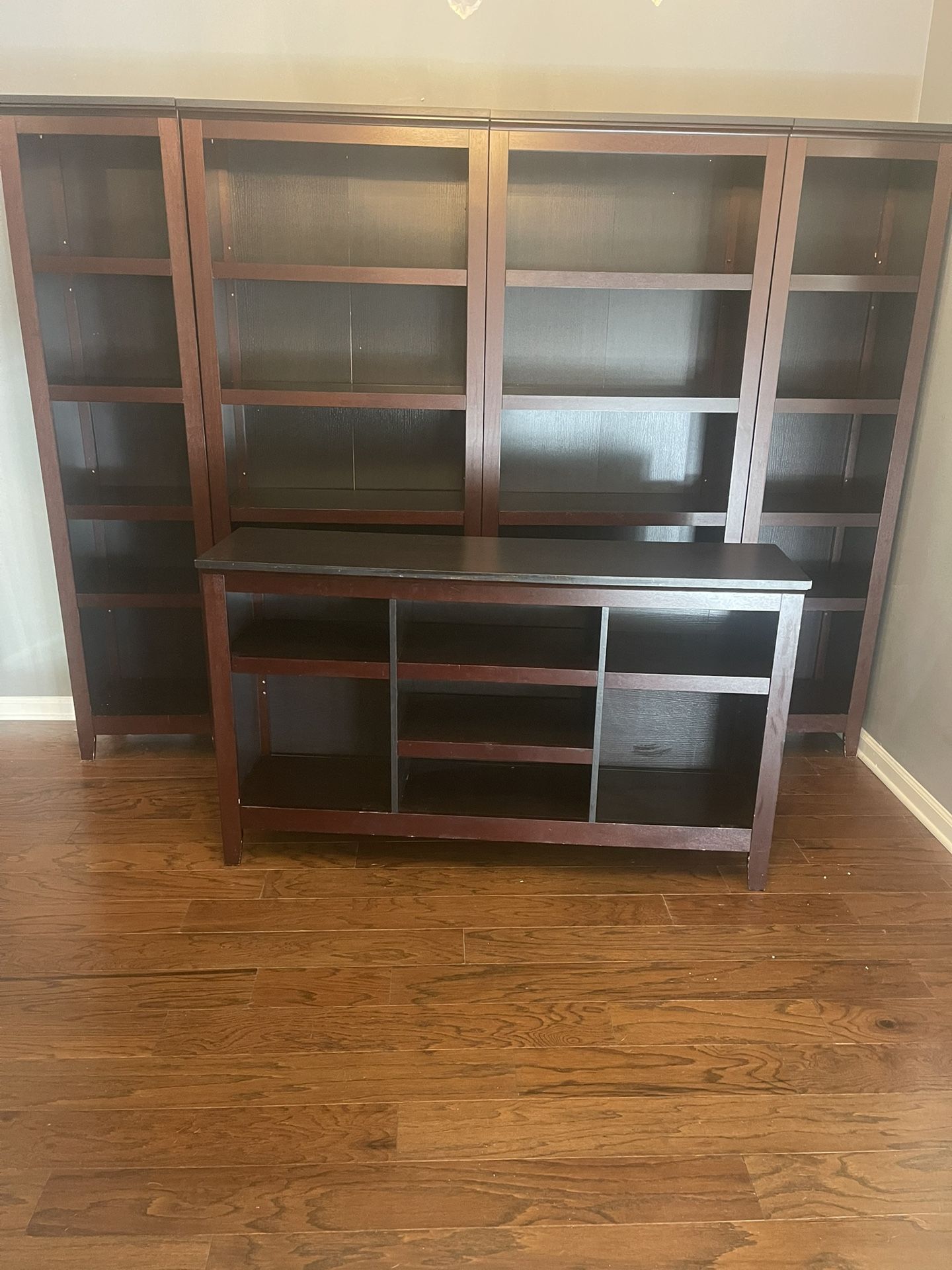 Threshold Carson 5-Shelf Bookcases - Full Entertainment Wall Set!