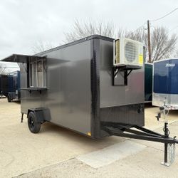 2026 New 6x14 SA Screwless Vending Enclosed Trailer | 50 AMP Electric Pkg. w/ Mini Split | Sink Pkg. | .08 Polycor | Dexter Axle | 998 | (Gray)