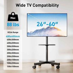 Mobile TV Stand Holds Up To 65in New 