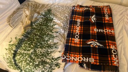 Denver Broncos Fleece Throw Blanket