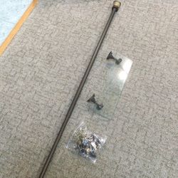 Shower Rod, Shelf and Hooks