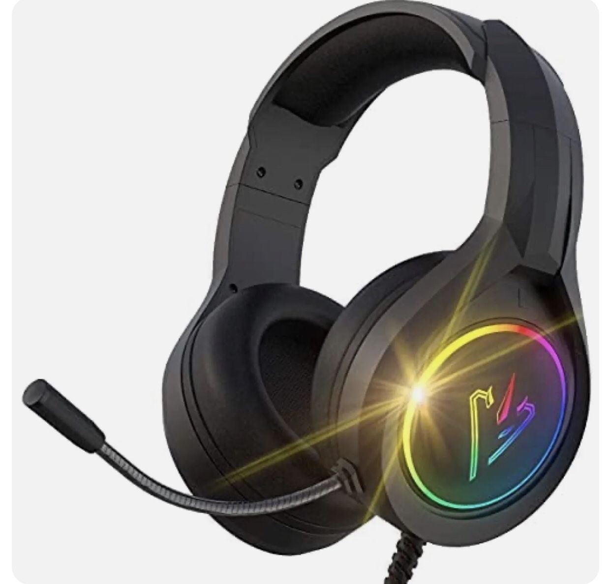 RGB Gaming Headset with Mic for PS4 PS5 Xbox one PC, Stereo Gamer