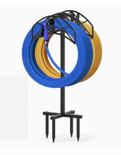 Heavy Duty Metal Rust Resistant Garden Hose Holder Storage Rack New Condition