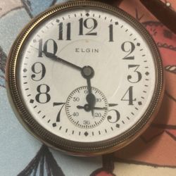 Elgin “Father Time “ Vintage  1920’s Pocket Watch In Working Condition