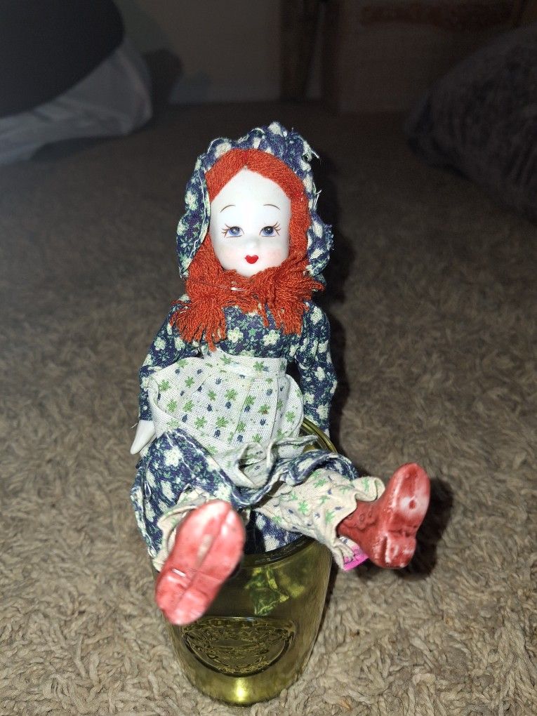 2 Vintage Porcelain Dolls 1980