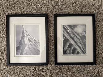 2-Black Framed NYC Prints 