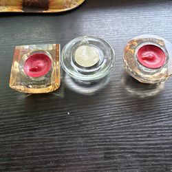 Glass candle holders