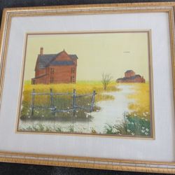 Vintage Oil Painting Framed