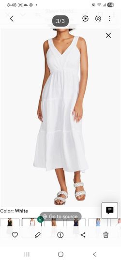 NEW Steve Madden White Cotton Dress Women Size S