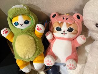 Dinosaur Cat Plushies – $8 for Both