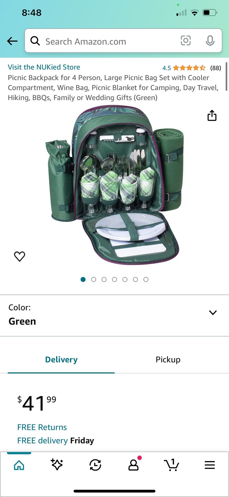 Picnic Backpack New 4 People 