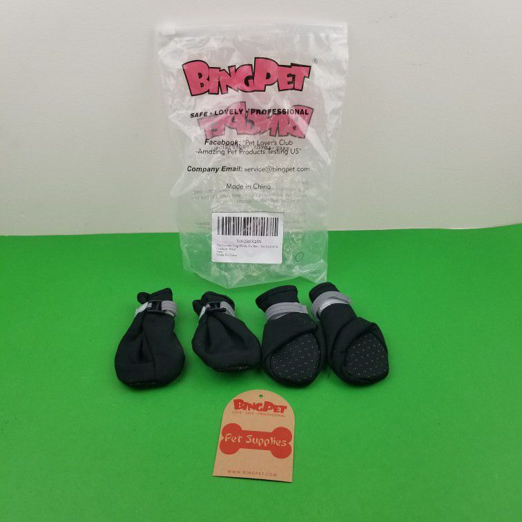BingPet Dog Boots Waterproof Shoes Anti-Slip Paw Protectors Boots Size Small. 