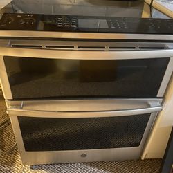 GE Profile 30 in. 5 Burner Element Smart Slide-In Double Oven Electric Range