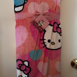 Hello Kitty Heart Blanket 