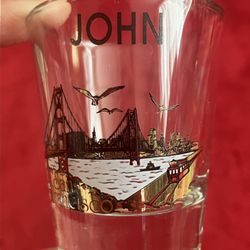 JOHN SAN FRANSISCO SHOT GLASS ~ Retired ~ See More RARE & VINTAGE items here