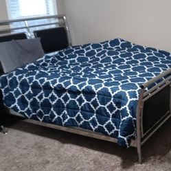 Steel / Leather Bed Frame