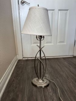 Modern Brushed Nickel Table Lamp