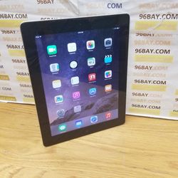 Apple iPad 4th Generation 16GB, Wi-Fi, 9.7" - Black (MD510LL/A) Good Shape (D1052)

