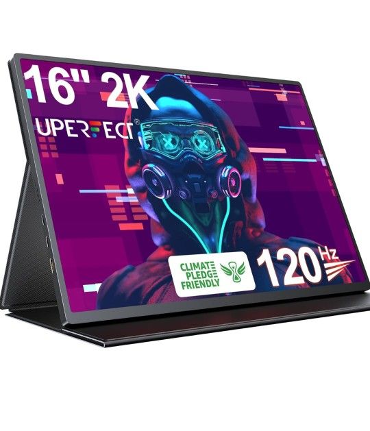UPERFECT 2K 120Hz Portable Gaming Monitor, 16" 2560x1600 QHD