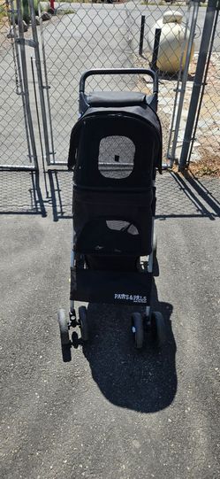 Paws & Pals Black Pet Stroller