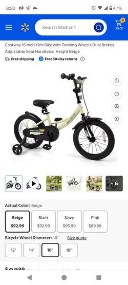 Costway 16" kid's bike with training wheels
