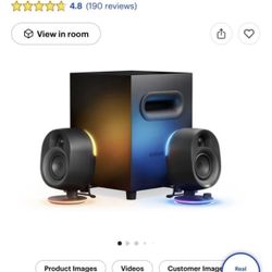 SteelSeries - Arena 7 2.1 Bluetooth Gaming Speakers with RGB Lighting (3 Piece)