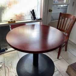 Wood Round Table