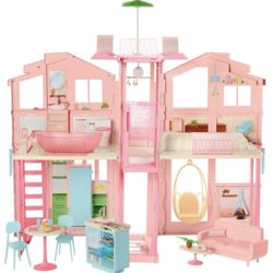 Barbie Hearth & Hand Townhouse Playset with 3 Levels & 40+ Pieces