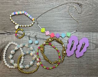 Colorful jewelry and accessories lot