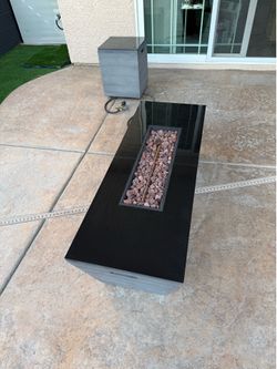 56-Inch Rectangular Fire Pit with Tank