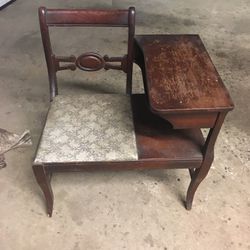 Gossip Chair ,,, Antique Phone Table School Desk 