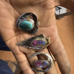 Sterling Silver Turquoise Pendants 