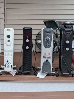 Set Of 4 - 1500W Oil Filled Electric Heaters